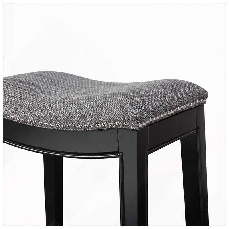 Tabouret de comptoir Saddle, Siège gris / structure noire