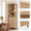 Armoire de salle de bain de 68 po de hauteur avec portes cannelées 68 po-129961294