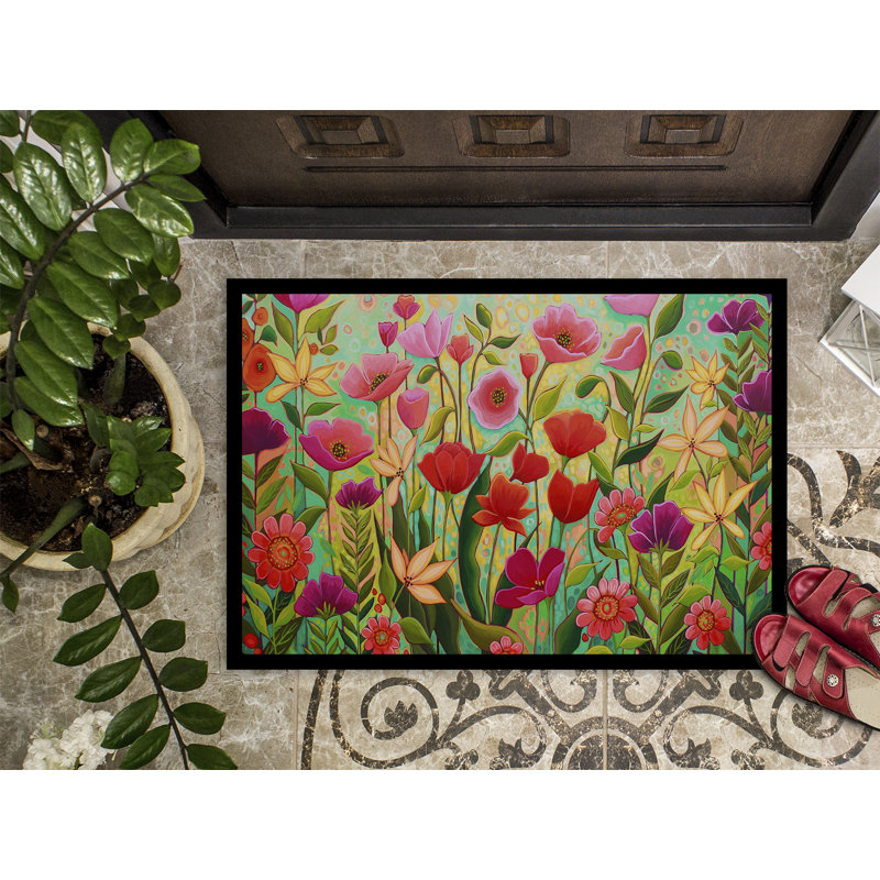 Non-Slip Doormat, Wild Beauty Flowers