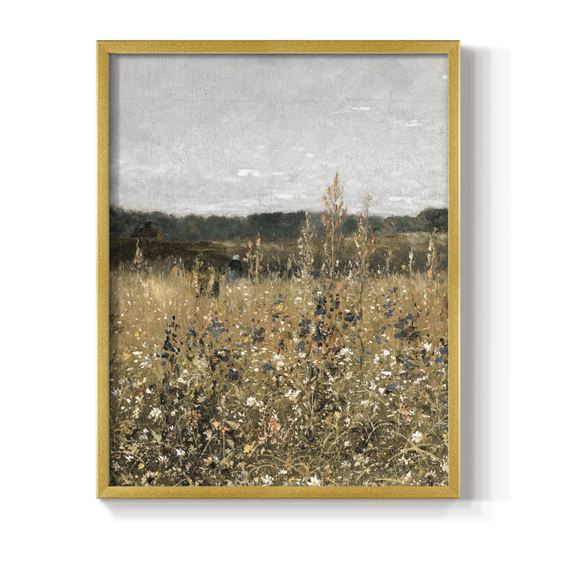 "Vintage Landscape CCL III", H 11 po x l 9 po, Doré