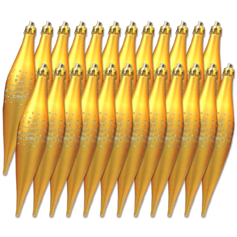 24 Piece Finial Ornament Set, Doré