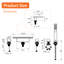 Robinet de baignoire à 5 trous à fixation sur le comptoir avec douche à main et 3 robinets de baignoire à cascade avec robinets en laiton modernes avec valve-107821009