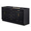 Base de meuble-lavabo double en bois massif 66 po Osoria-113386316