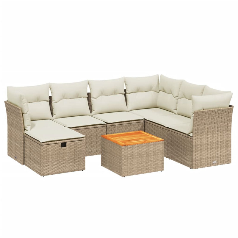 Ensemble de canapé de jardin Vidaxl beige