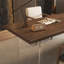 Bureau de direction rectangulaire à 3 tiroirs en bois massif brun noisette-2090283910