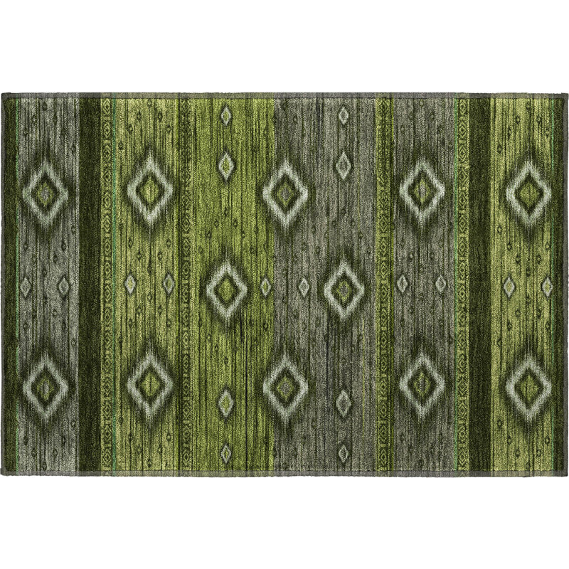 Premium Machine Washable Mayfield AMF1943 Tribal Rug, Rectangle 1'8" x 2'6"