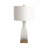 28" Casetta Glass Table Lamp, Clear/White