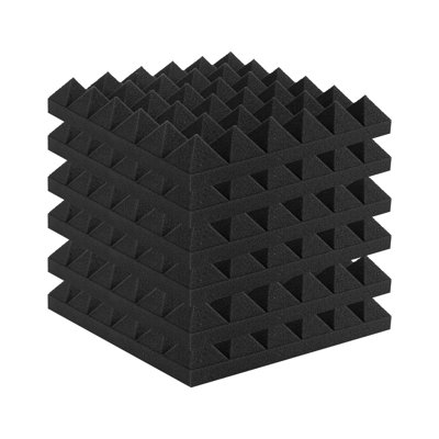 Paquet de 24 panneaux de mousse acoustique 12 x 12 x 2 po pour mur et plafond Studio