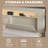 Queen Headboard, Storage, RGB LED Lighting, USB & AC Charging Station, Recessed Baseboard – Modern Wood Bedroom Furniture-1239856385-1239856415