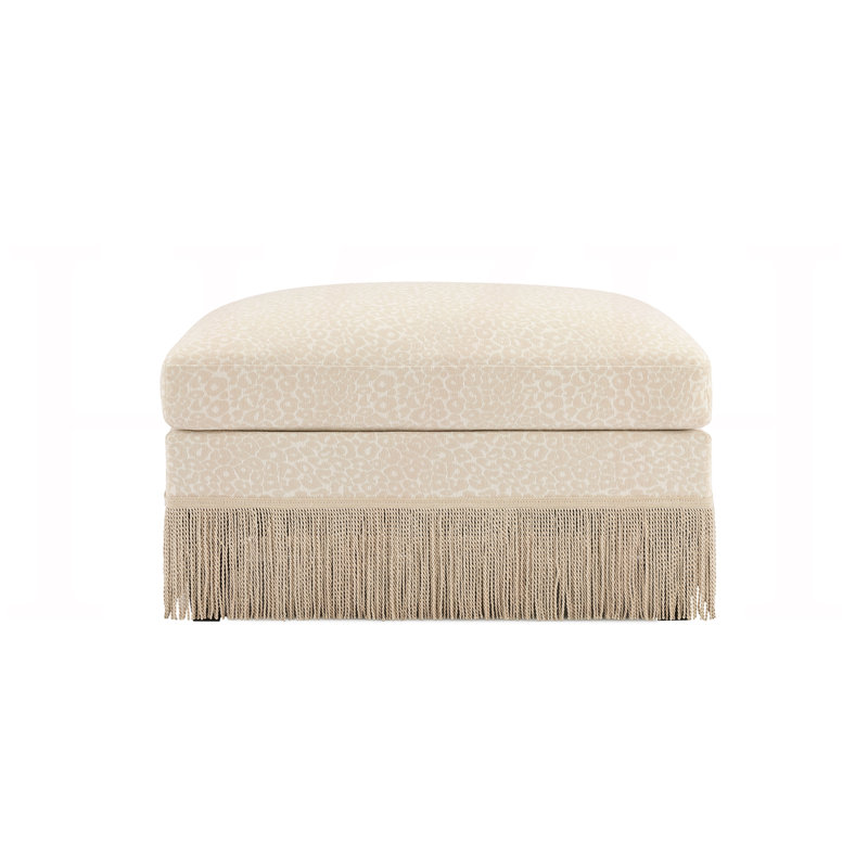 Ottoman Leopard Chenille, Beige Coffee, Beige Brown