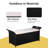 vidaXL Patio Storage Bench with Cushion, Outdoor Ottoman Bench