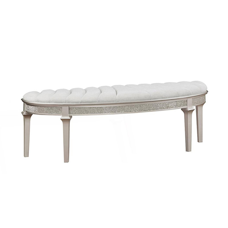 Curved Upholstered Bench