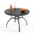 47" Round Metal Outdoor Patio Dining Table For 4, All-Weather Slatted Outdoor Table With Umbrella Hole-1386909142-1386909136