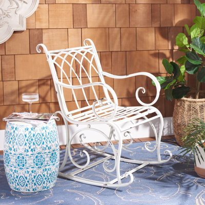 Chaise berçante d'extérieur en métal Anniken