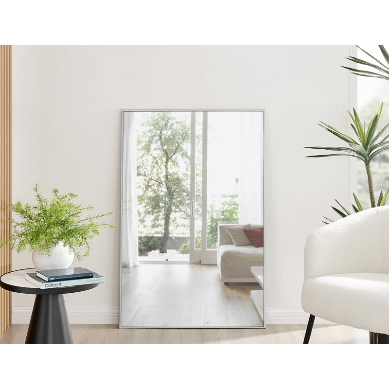Miroir mural Alcantera, 47,2 po x 31,5 po, Argent