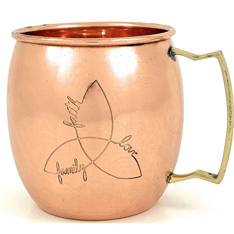 Verre à vin 16 oz. Ensemble de grandes tasses en cuivre faites à la main Moscow Mule