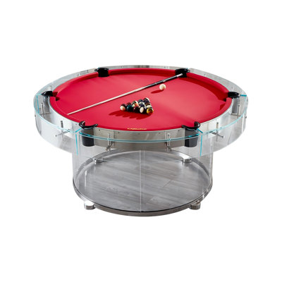 Premium Tempered-Glass Round Acrylic 6'Pool Table