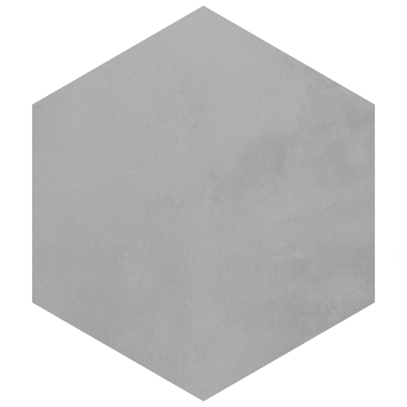 Industrial Hex 8-1/2 In. X 9-7/8 In. Porcelain Modern Look Wall & Floor Tile, White