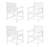 SeeHill HDPE Dining Chair Set of 4, Outdoor Dining Chair with Deep Seating, All Weather HDPE Patio Dining Chairs, Ergonomic Outdoor Chairs Furniture for Backyard, Poolside, Garden, Deck-1965396620