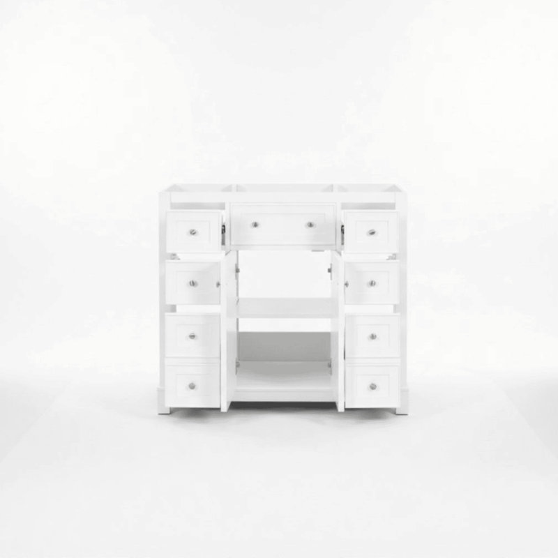 Meuble-lavabo sur pied simple 17,9 po avec plateau en bois manufacturé Kiaron