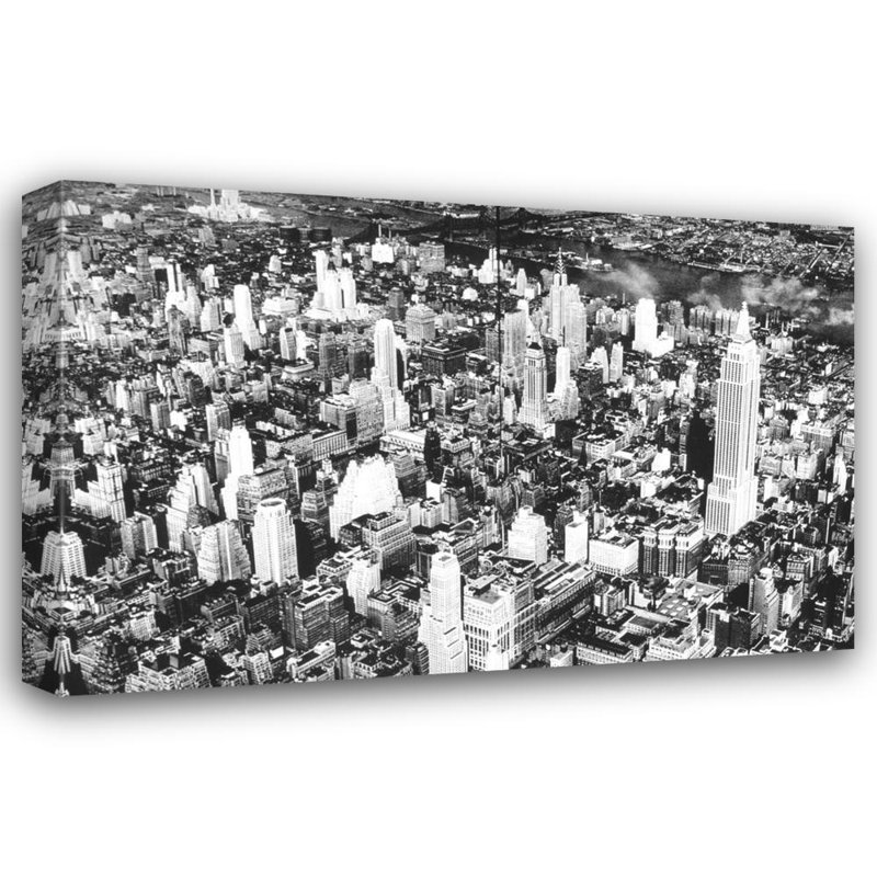 Vue aérienne de New York, 1932, H 12 po x l 18 po
