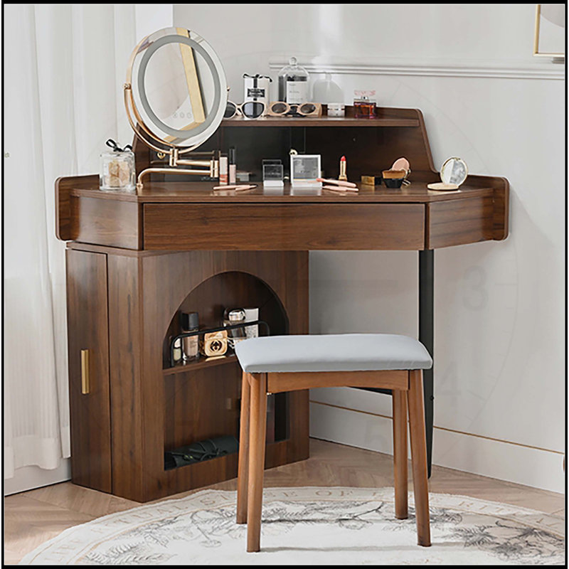 Meuble-lavabo de coin moderne avec fonctions avancées et grand rangement