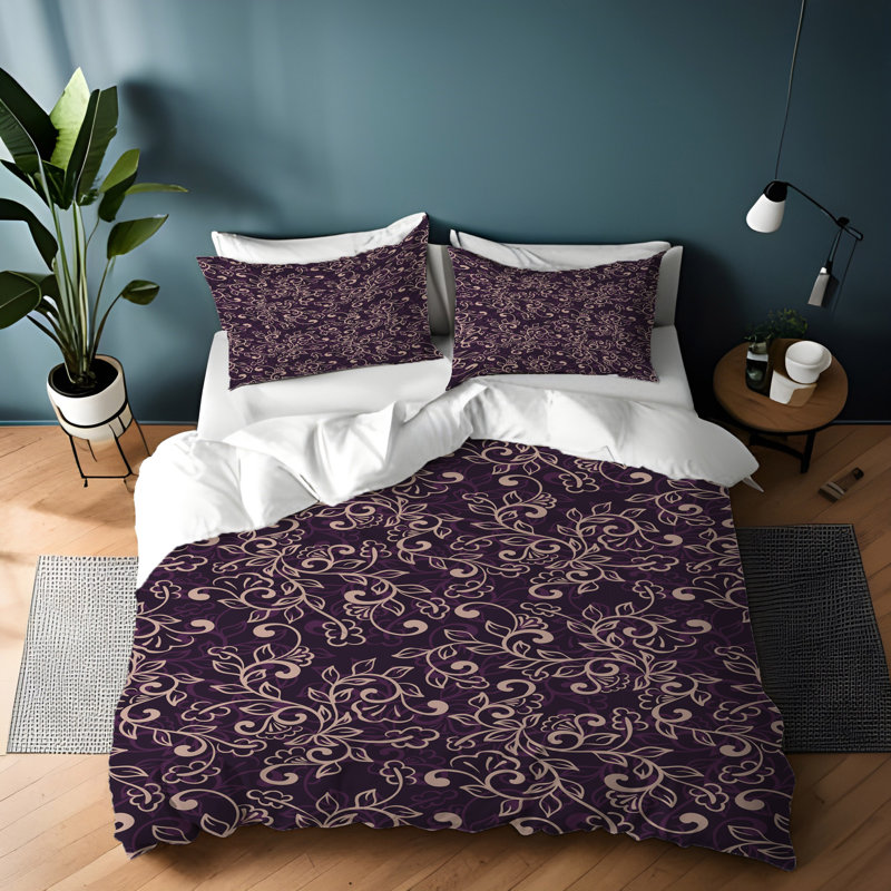 Ensemble de housse de couette , Housse de couette grand + 2 grandes taies décorat
