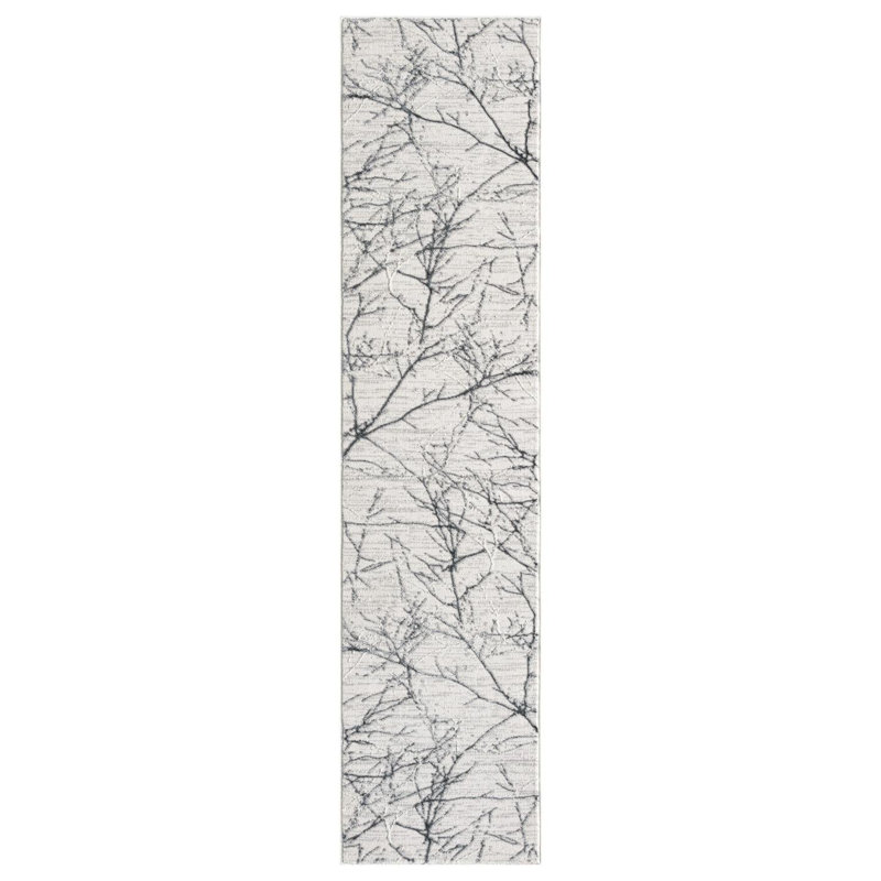Modern Abstract Nature Area Rug, Runner 2' x 8'2"