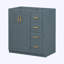 Ensemble de meuble-lavabo autoportant avec 3 tiroirs et portes à fermeture douce-20500631-20500616