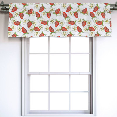 Sateen Floral Ruffled Window Valance