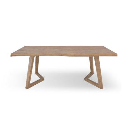 Brown Rectangular Solid Wood Dining Table