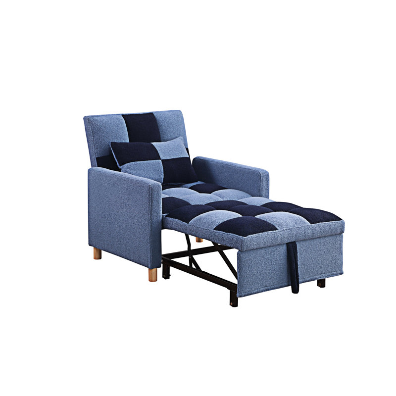 Chaise d'appoint rembourrée Somdath, Ourson bleu