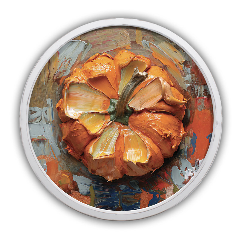 «Painterly Pumpkin Top», reproduction encadrée, Blanc