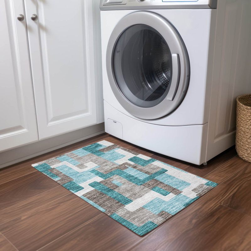  Tapis d'intérieur / extérieur antidérapant Neysa, Rectangle 1'8" x 2'6"
