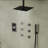 Digital Display Pressure‑Balanced Shower System, 12" Ceiling Mount Rainfall Shower Faucet with Handheld Spray-83197655