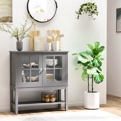 Armoire de cuisine grise pour bar, avec rangement intérieur réglable et salon élégant et polyvalent
