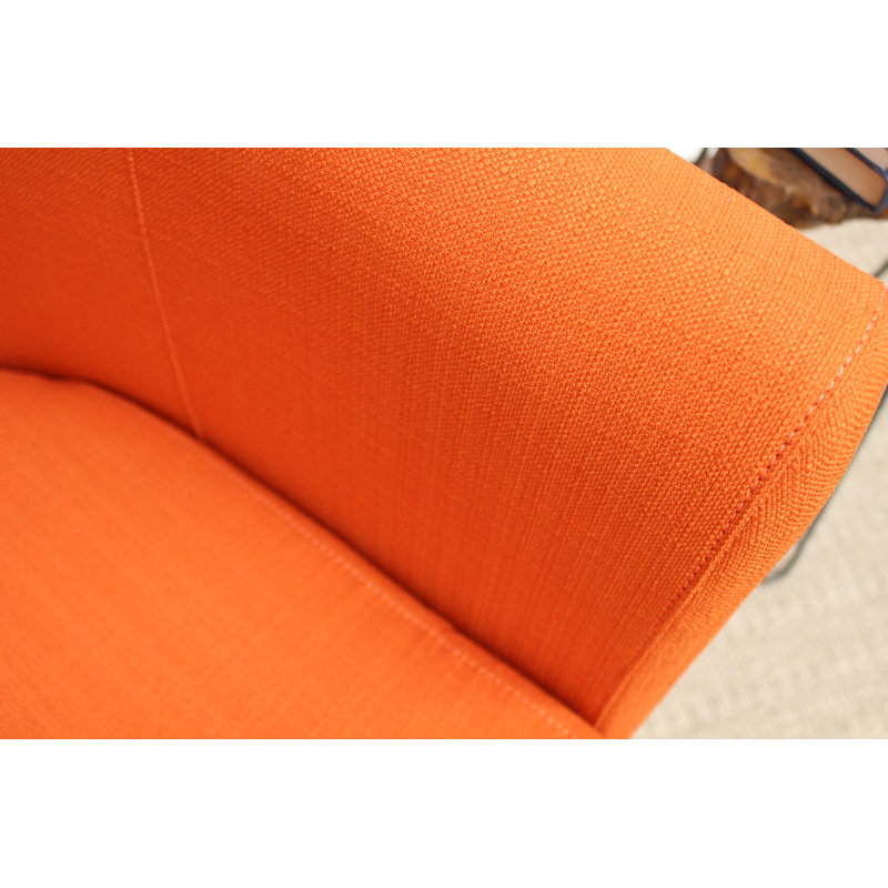Fauteuil demi-tonneau l 31,5 po Kronos, Tissage safran Klein Klein, Noir