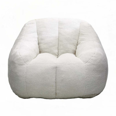 Teddy Bean Bag Chair with Armrests Stuffed High-Density Foam
