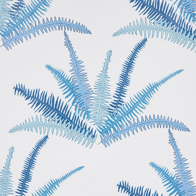 Papier peint Schumacher x Cristina Buckley, Bleu