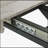 Retro Rectangular Stretch Dining Table with Grey Carole Top, Black Embossed Center, and Storage Box, Ideal for Versatile Decor and Gatherings