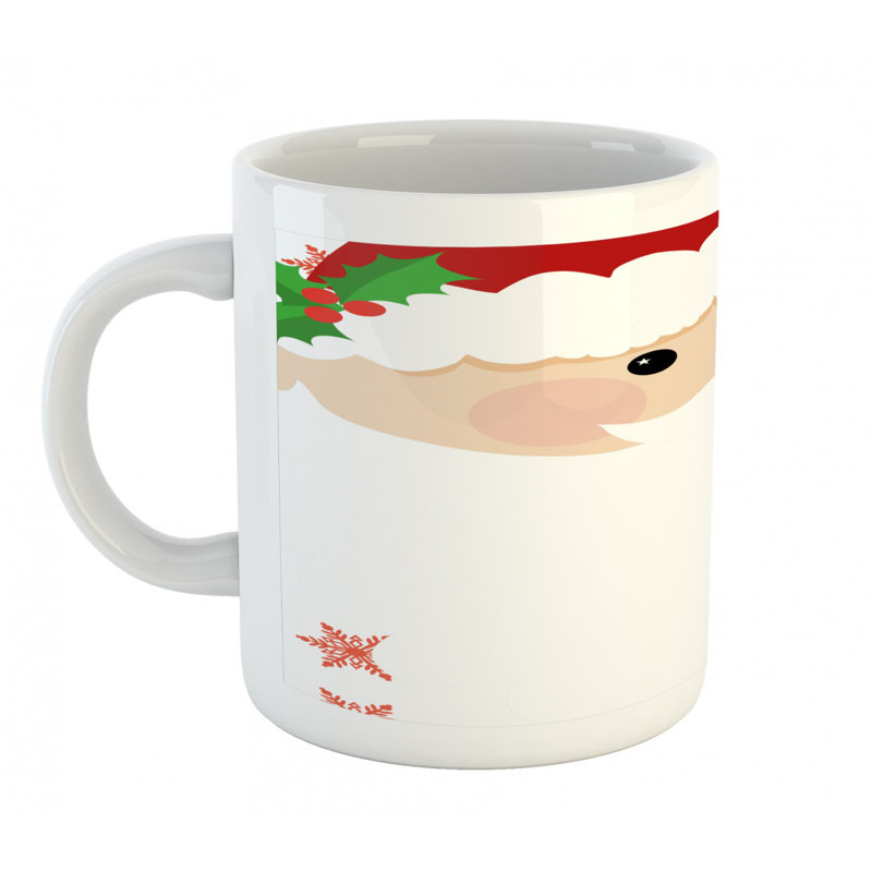 Grande tasse à café, face de noël