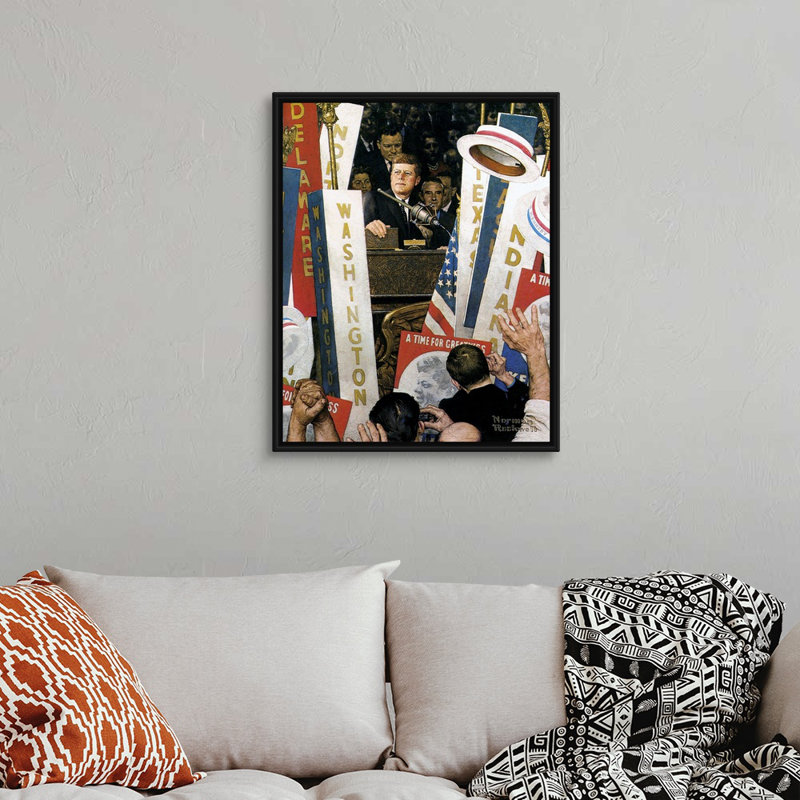 Art mural sur toile A Time For Greatness, Cadre flottant noir, H 32 po x l 26 po x P 1,75 po