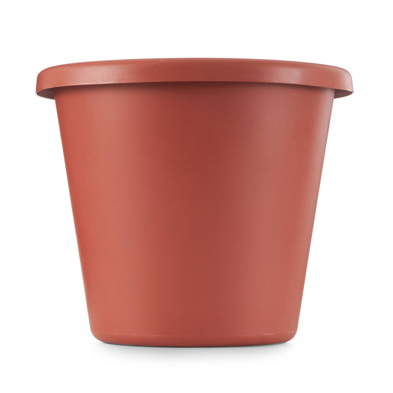 Pot à fleurs en plastique Yailen, Terre cuite, H 11 po x l 14 po x P 14 po