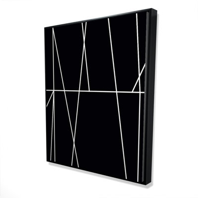 " White Stripes On Black Background "