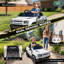 Voiture électrique 12 V pour enfants, Land Rover Defender sous licence, avec télécommande, suspension à 4 roues, démarrage progressif, 3 vitesses, véhicule à batterie avec lumières et musique.-132056445