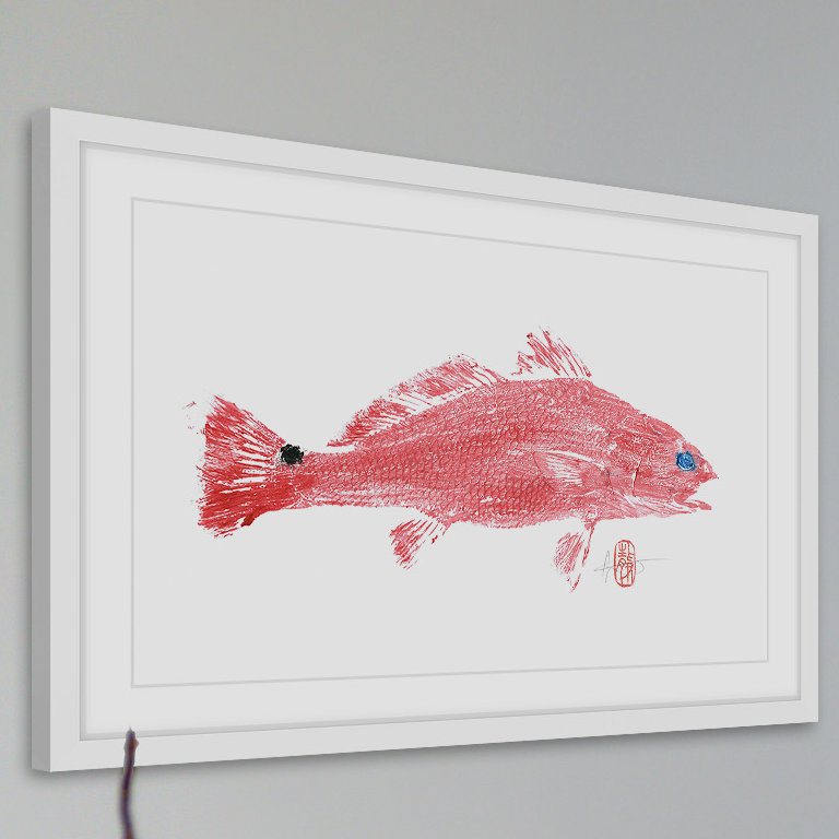 " Red Fish " by Andrew Clay, 12" H x 18" W x 1.5" D