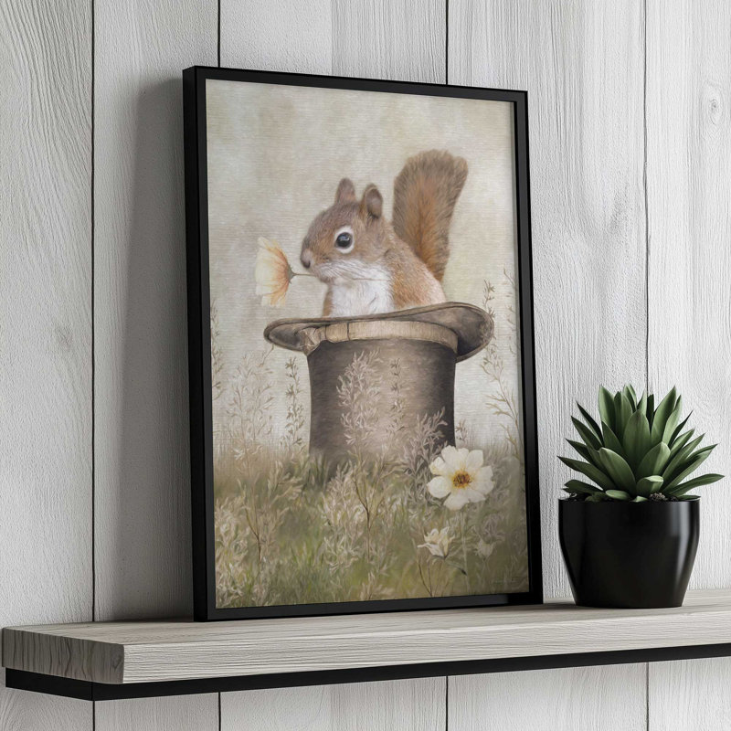 «Top Hat and Tail» par Robin-Lee Vieira, reproduction d'art, 20 W x 30 H, Black, Framed Print