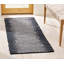 Tapis géométrique en cuir tissé à la main gris Exley-685655710