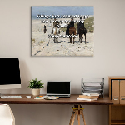 Astoria Grand Gallery Wrapped Canvas By Robert Lembke: "Sympathy one receives for nothing, envy must
