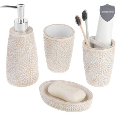 4 Piece Bathroom Accessory Set
